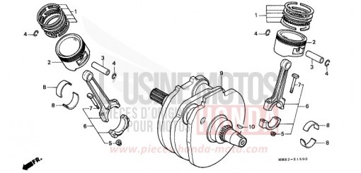 VILEBREQUIN/PISTON VT1100CJ de 1988